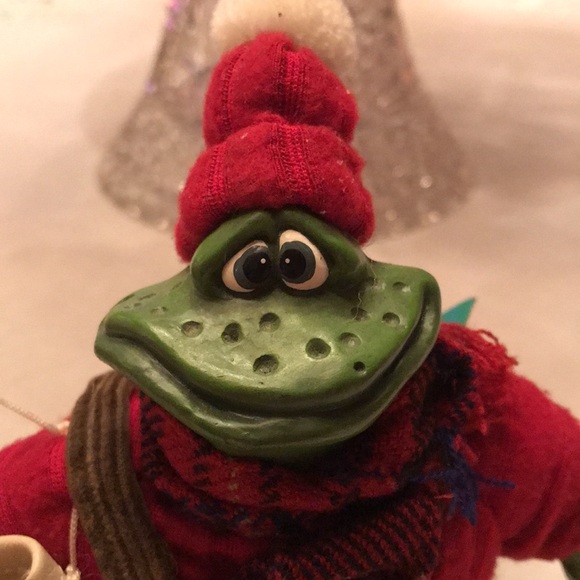 Pair Vintage Russ Christmas Frogs Toads Blade & Yukon Country Folk with Tags - Picture 9 of 16